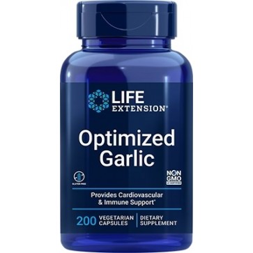 Optimized Garlic, 200 Vegetarian Capsules (600 mg per Capsule) Life Extension