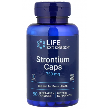 Strontium Caps 750 mg, 90 vegetarian capsules Life Extension