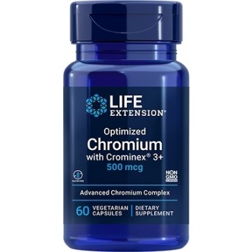 Optimized Chromium with Crominex 3+, 500 mcg, 60 Vegetarian Capsules Life Extension