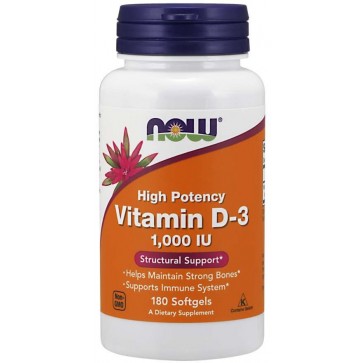 Vitamina D3 1.000 180 softgels NOW Foods