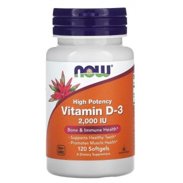 Vitamina D3 2.000 120 softgels NOW Foods