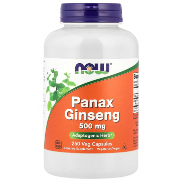 Panax Ginseng, 250 Veg Capsules (500 mg per Capsule) Now foods