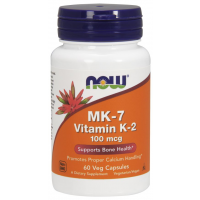 MK7 Vitamina K-2 100 mcg 60 Veg Capsules NOW Foods